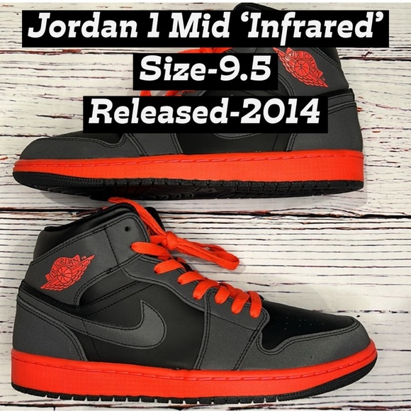Jordan Other - Jordan 1 Retro Mid_Black infrared-Sz-9.5-Released 2014